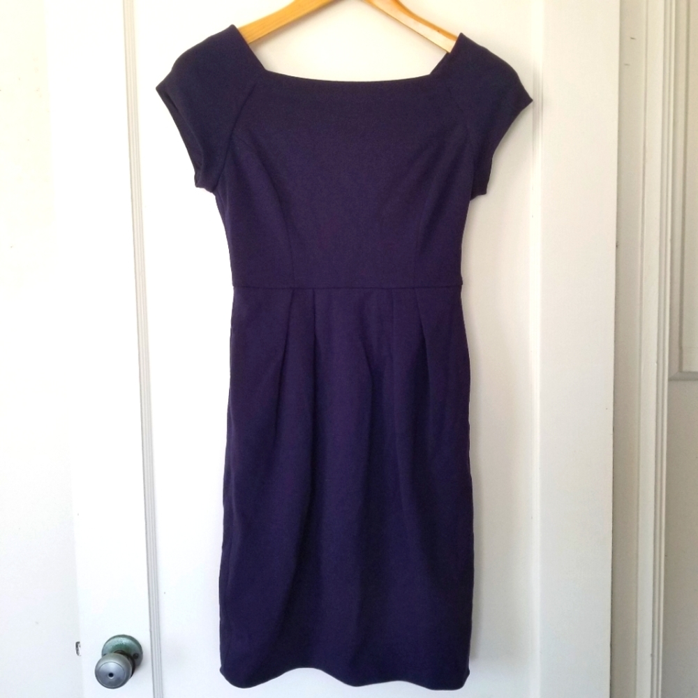 Diane Von Furstenburg Purple Cap Sleeve dress